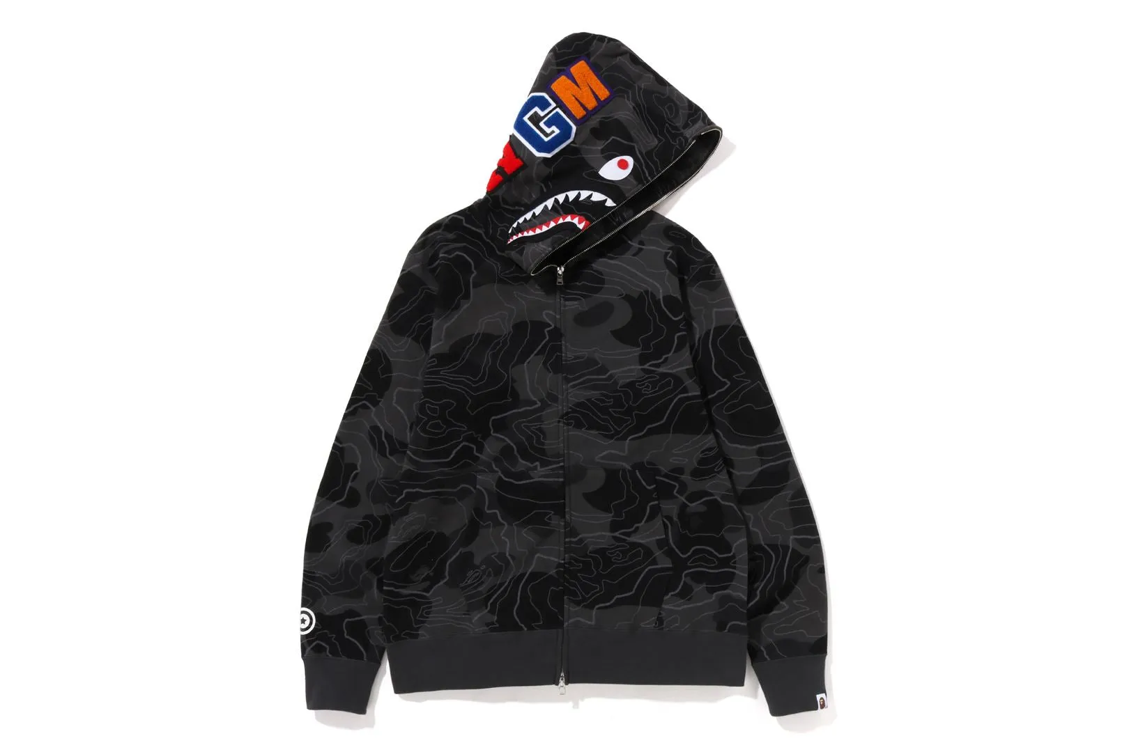 LAYERED LINE CAMO SHARK FULL ZIP HOODIE sold by Bape product image thumbnail 5