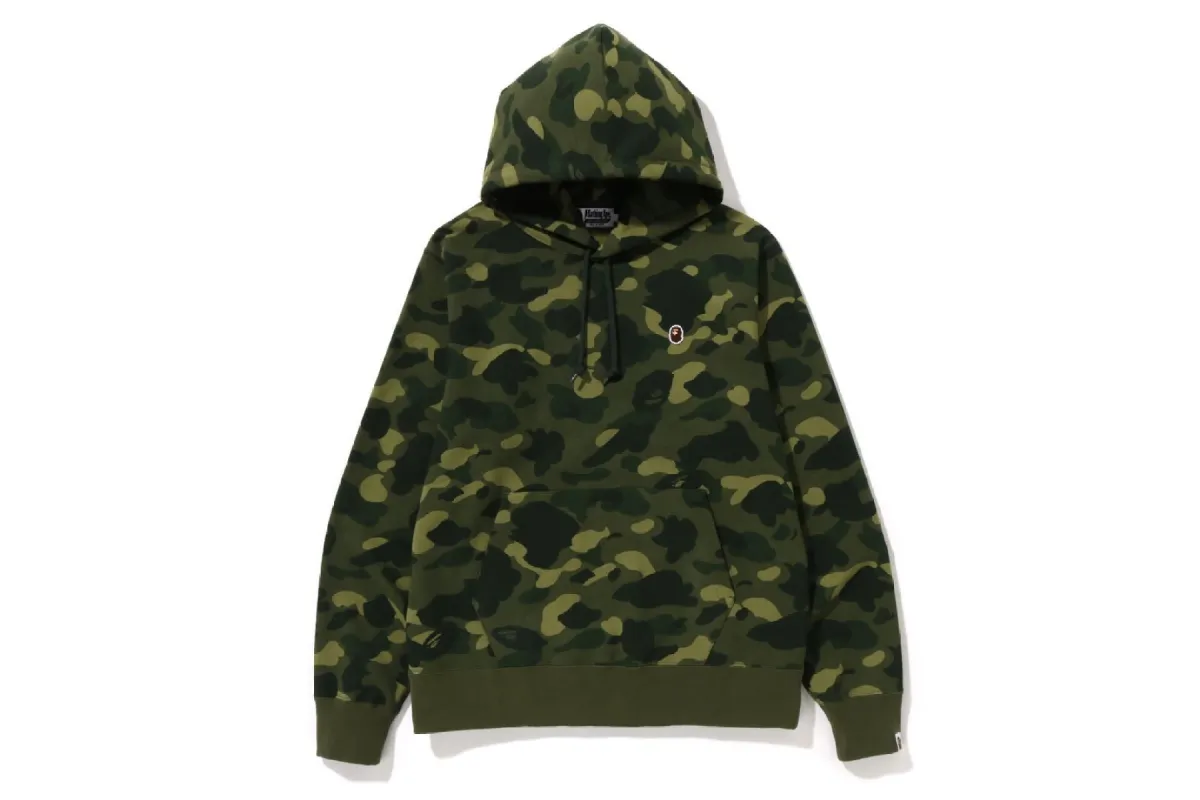 COLOR CAMO ONE POINT APE HEAD PULLOVER HOODIE sold by Bape
