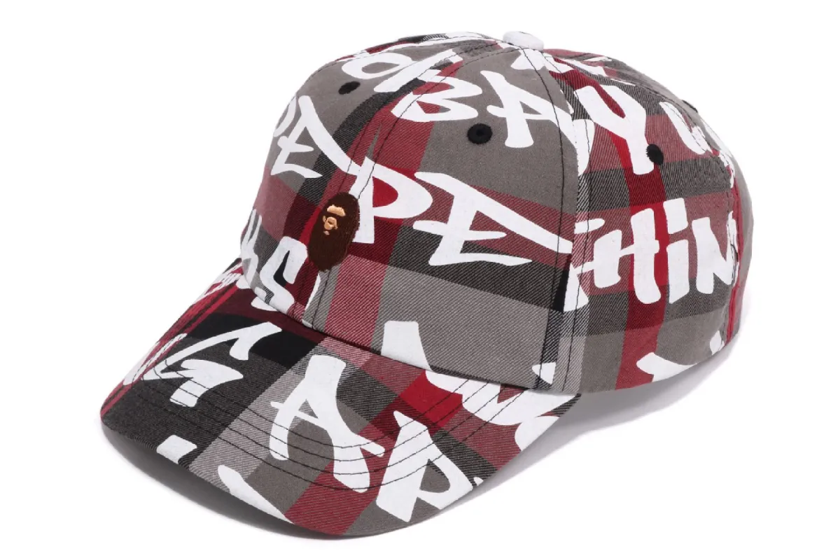 BAPE GRAFFITI CHECK PANEL CAP sold by Bape