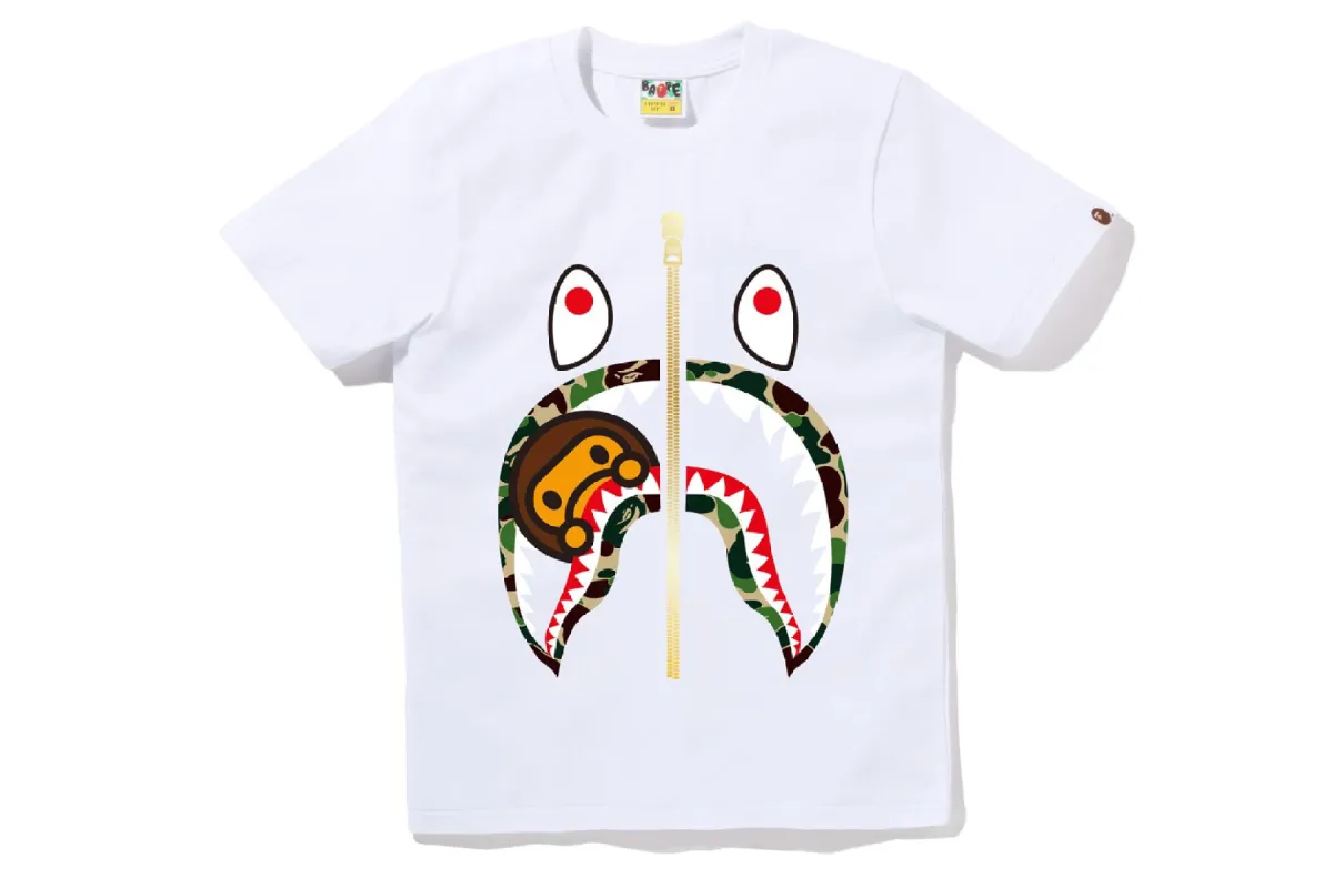 ABC CAMO MILO SHARK TEE sold by Bape