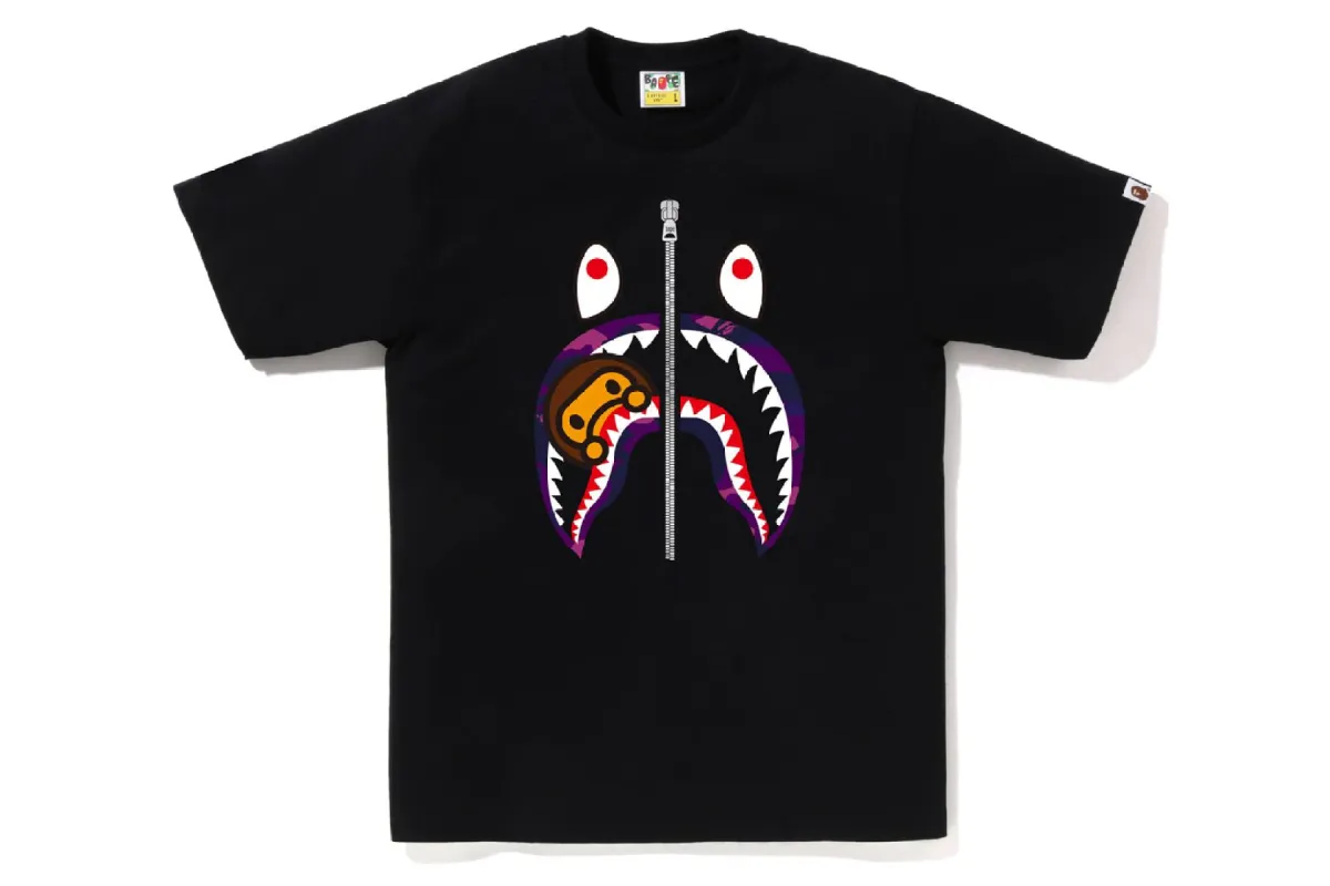 COLOR CAMO MILO SHARK TEE sold by Bape