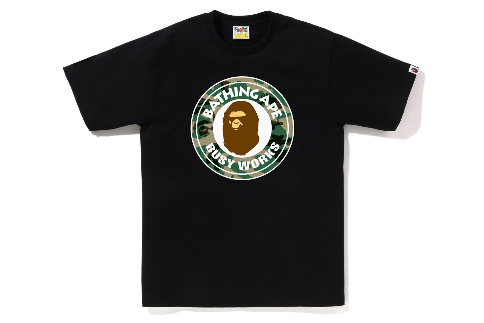WOODLAND CAMO BUSY WORKS TEE sold by Bape