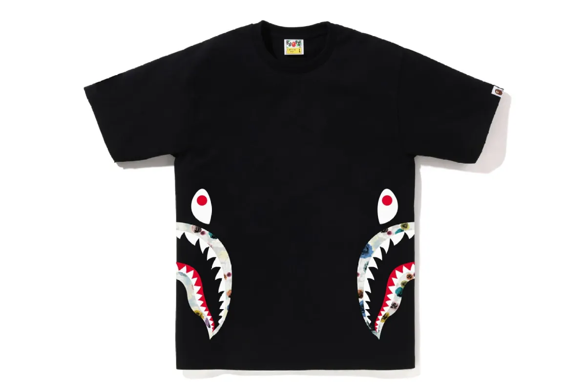 FLORAL CAMO SIDE SHARK TEE sold by Bape