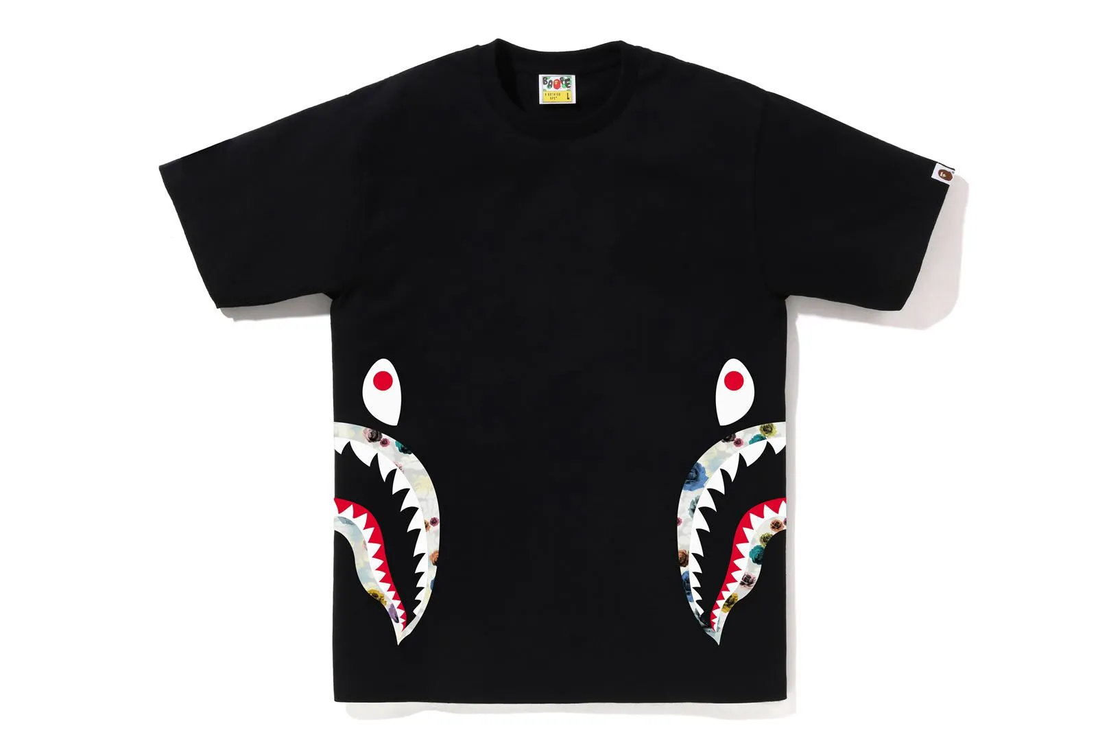 FLORAL CAMO SIDE SHARK TEE sold by Bape