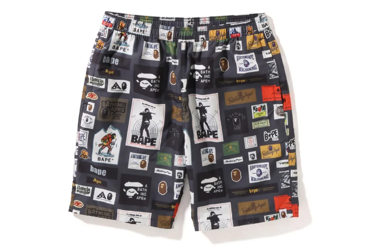 BAPE MULTI LABEL BEACH SHORTS sold by Bape