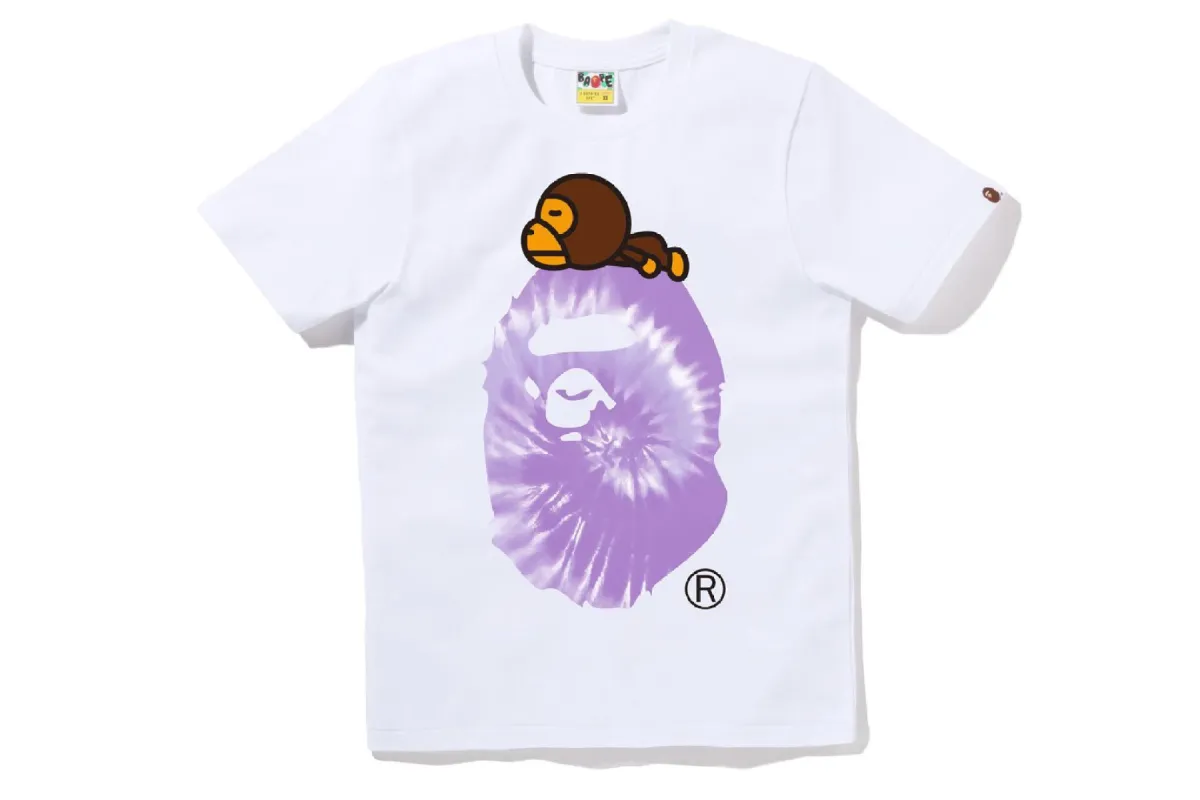 TIE DYE MILO ON BIG APE TEE sold by Bape