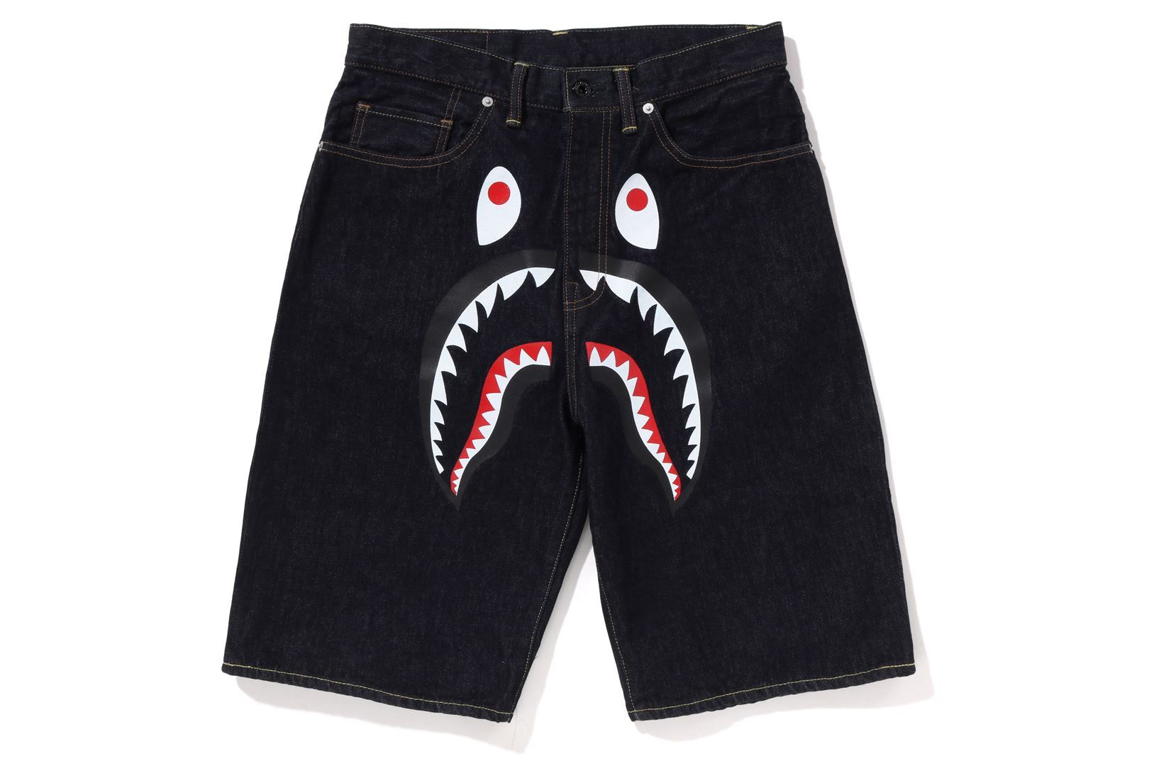 SHARK DENIM SHORTS sold by Bape