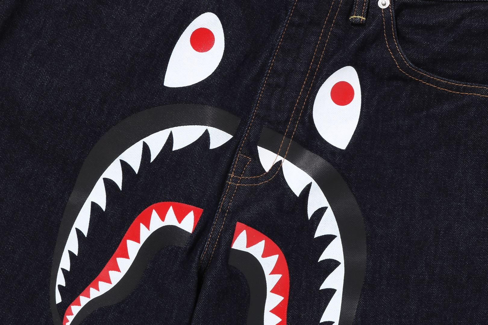 SHARK DENIM SHORTS sold by Bape product image thumbnail 3