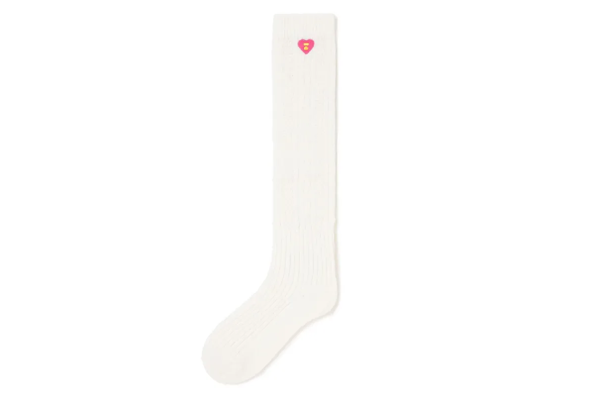 LOGO CABLE KNEE LENGTH SOCKS sold by Bape
