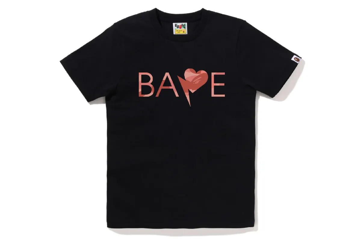1ST CAMO HEART BAPE LOGO TEE sold by Bape
