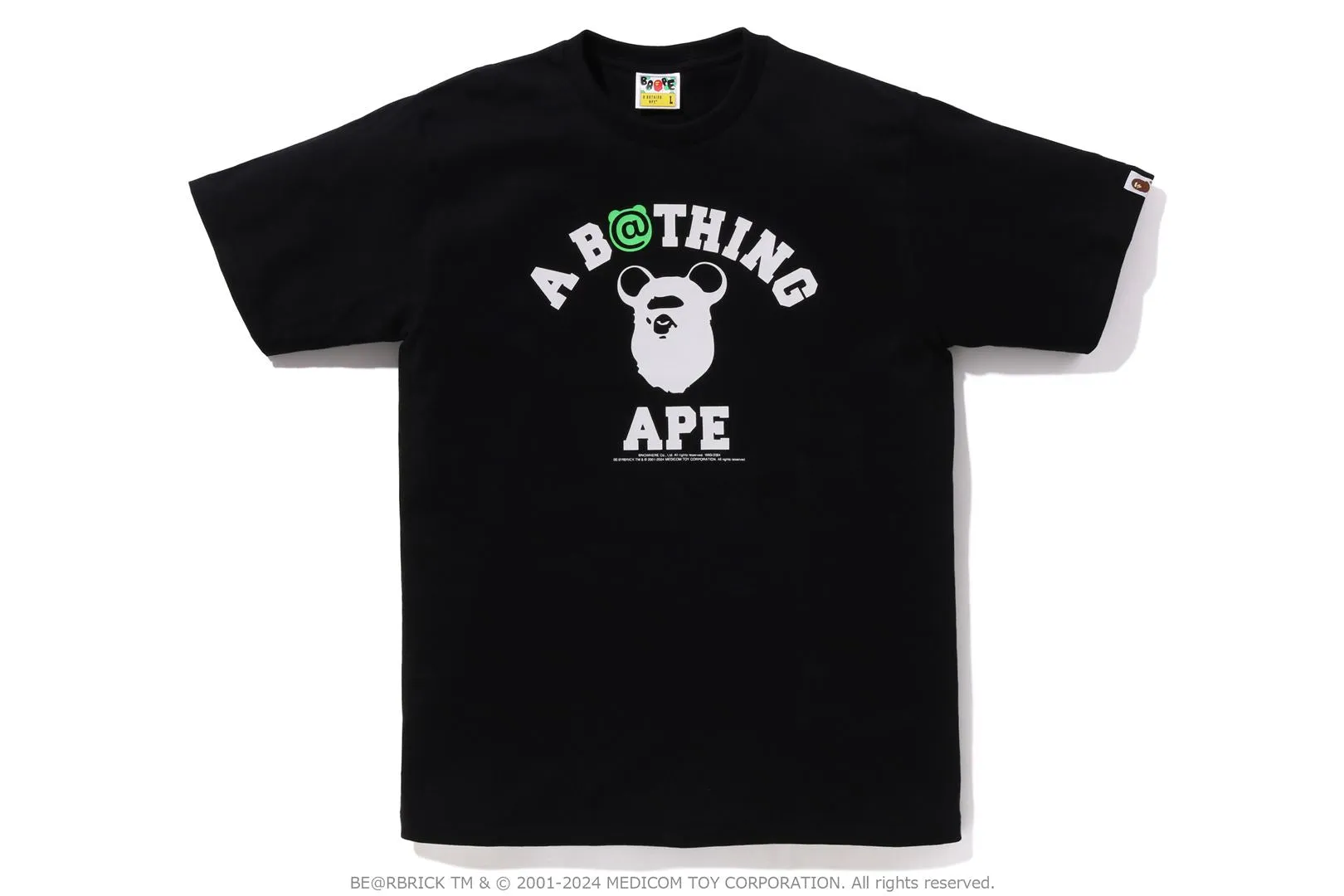 【 BAPE X MEDICOM TOY 】BE@R COLLEGE TEE sold by Bape