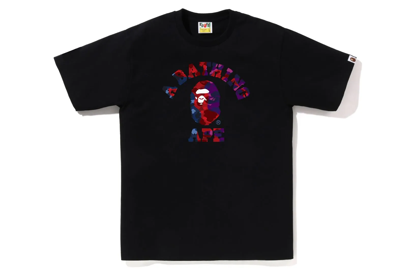 COLOR CAMO CRAZY COLLEGE TEE sold by Bape