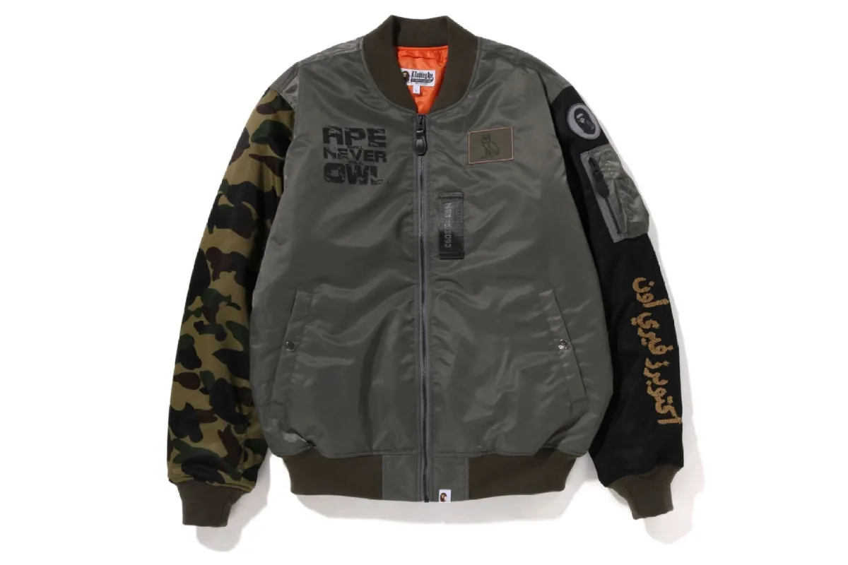 【 BAPE X OVO 】LOOSE FIT MA-1 sold by Bape