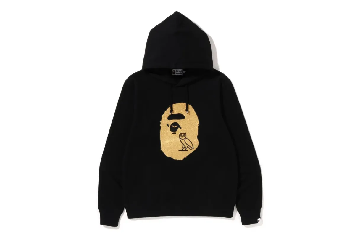 【 BAPE X OVO 】APE HEAD PULLOVER HOODIE made by Bape