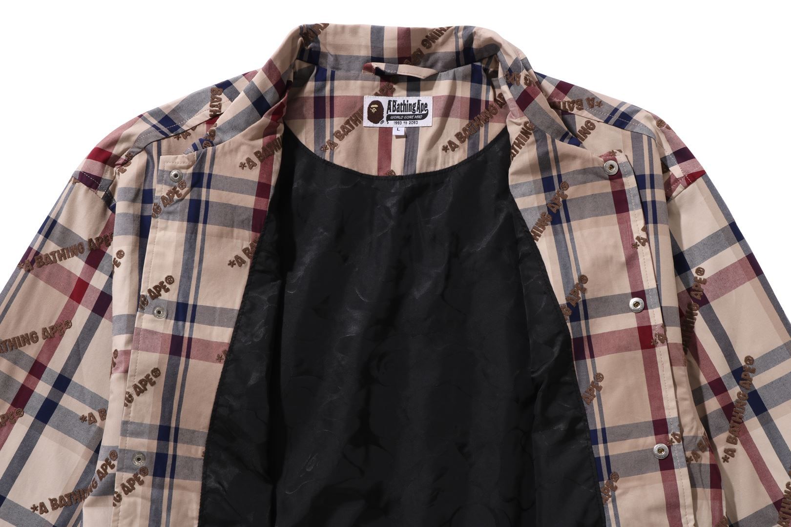 A BATHING APE LOGO CHECK PATTERN COACH JACKET sold by Bape product image thumbnail 3