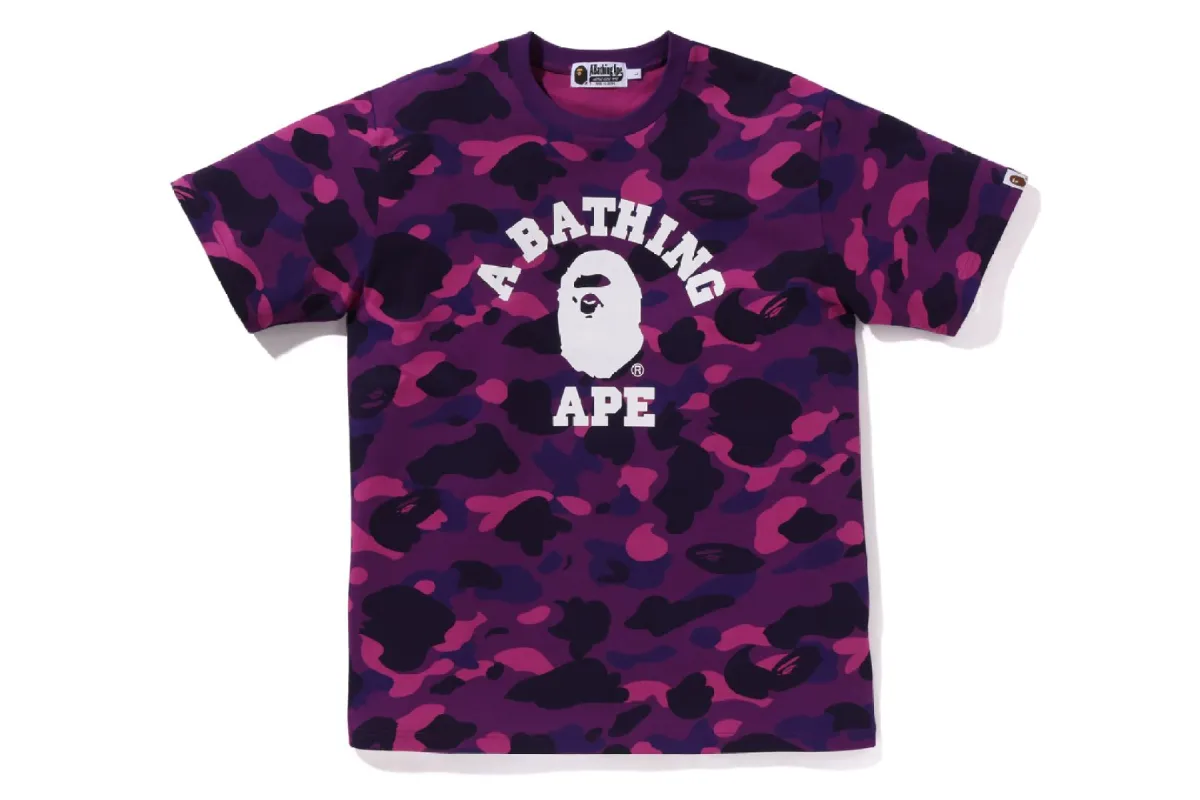 COLOR CAMO COLLEGE TEE sold by Bape
