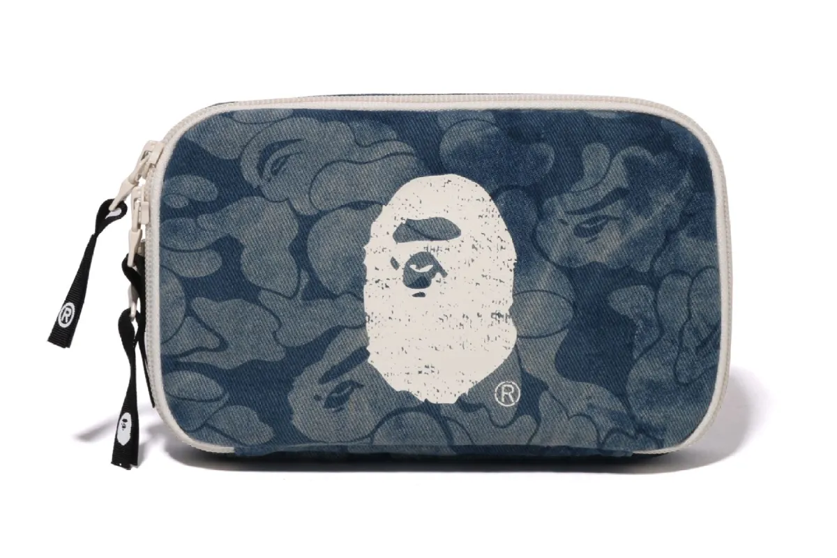 SOLID CAMO DENIM POUCH sold by Bape
