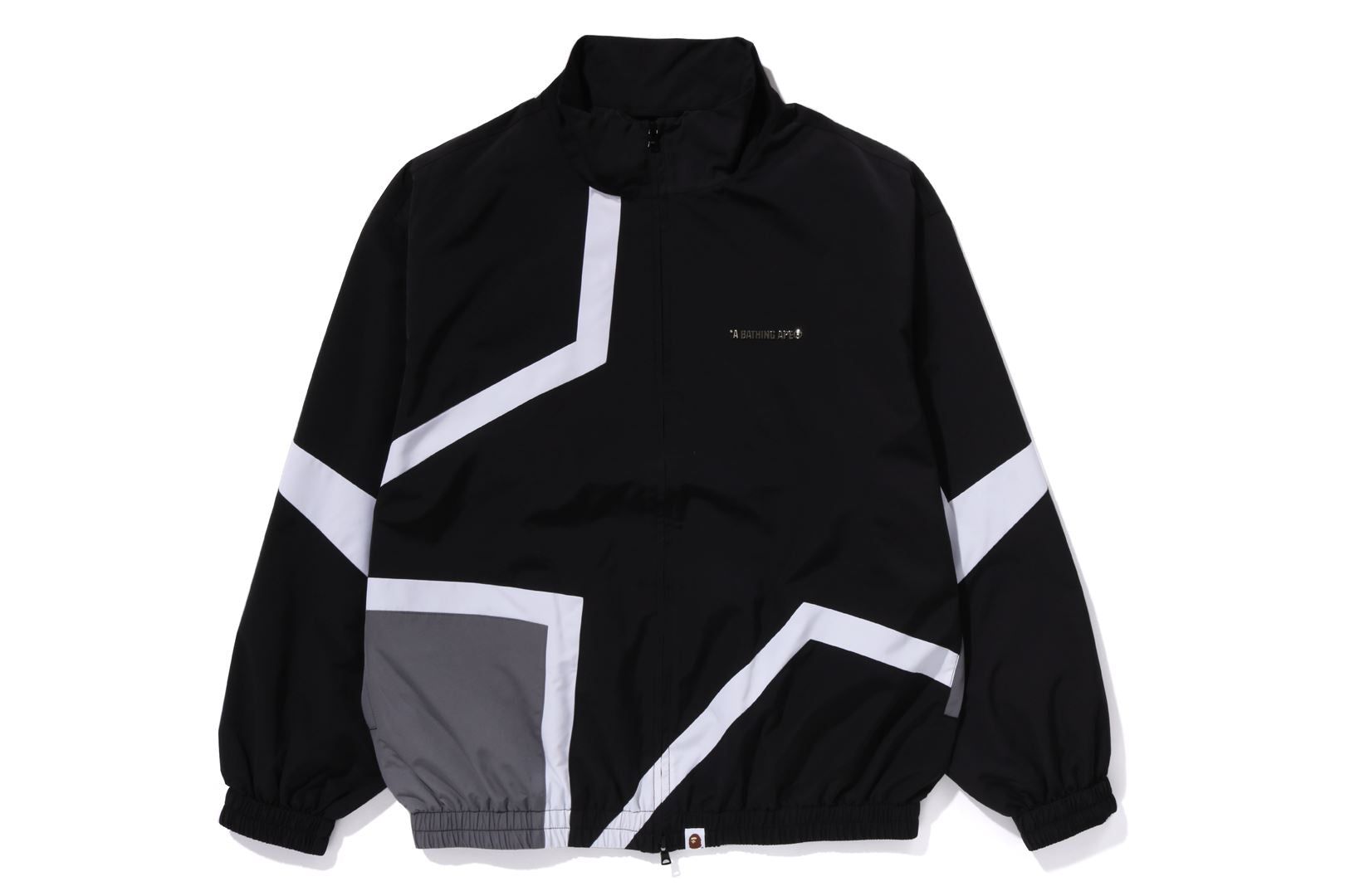 COLOR BLOCKING METAL LOGO PIN TRACK JACKET sold by Bape