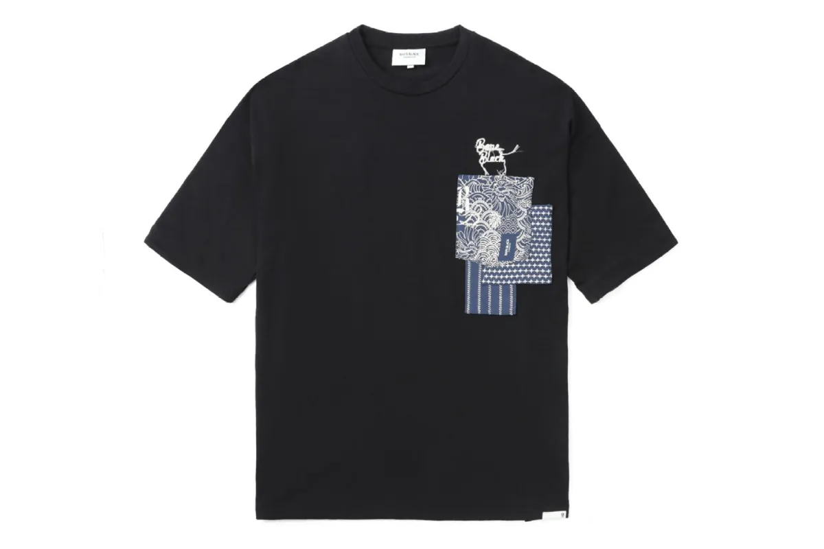 BAPE BLACK PATCHWORK POCKET TEE sold by Bape