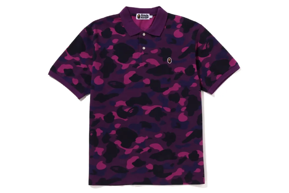 COLOR CAMO APE HEAD ONE POINT POLO sold by Bape