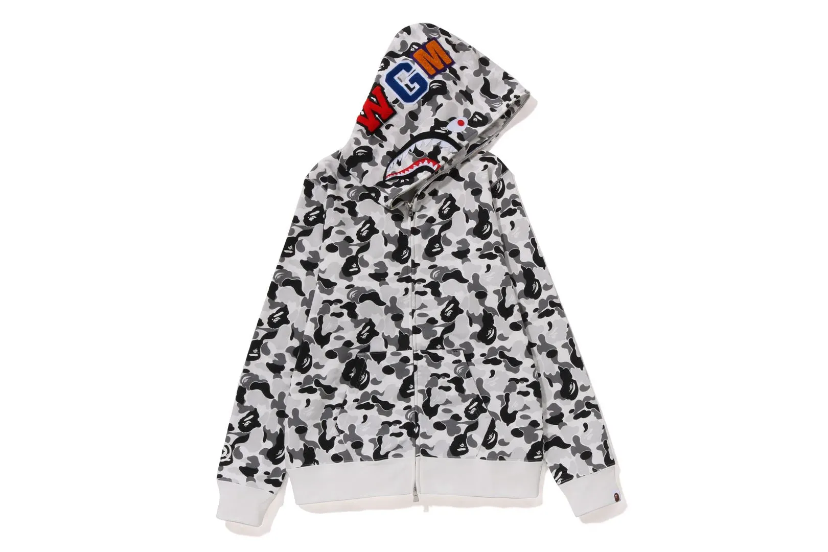 ABC CAMO SHARK FULL ZIP HOODIE sold by Bape