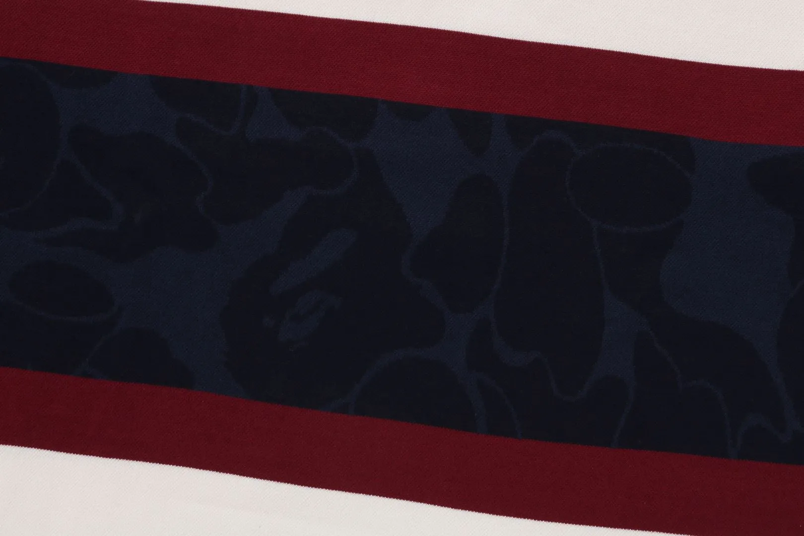 METAL ONE POINT BAPE L/S COLOR BLOCKING RUGBY POLO sold by Bape product image thumbnail 3