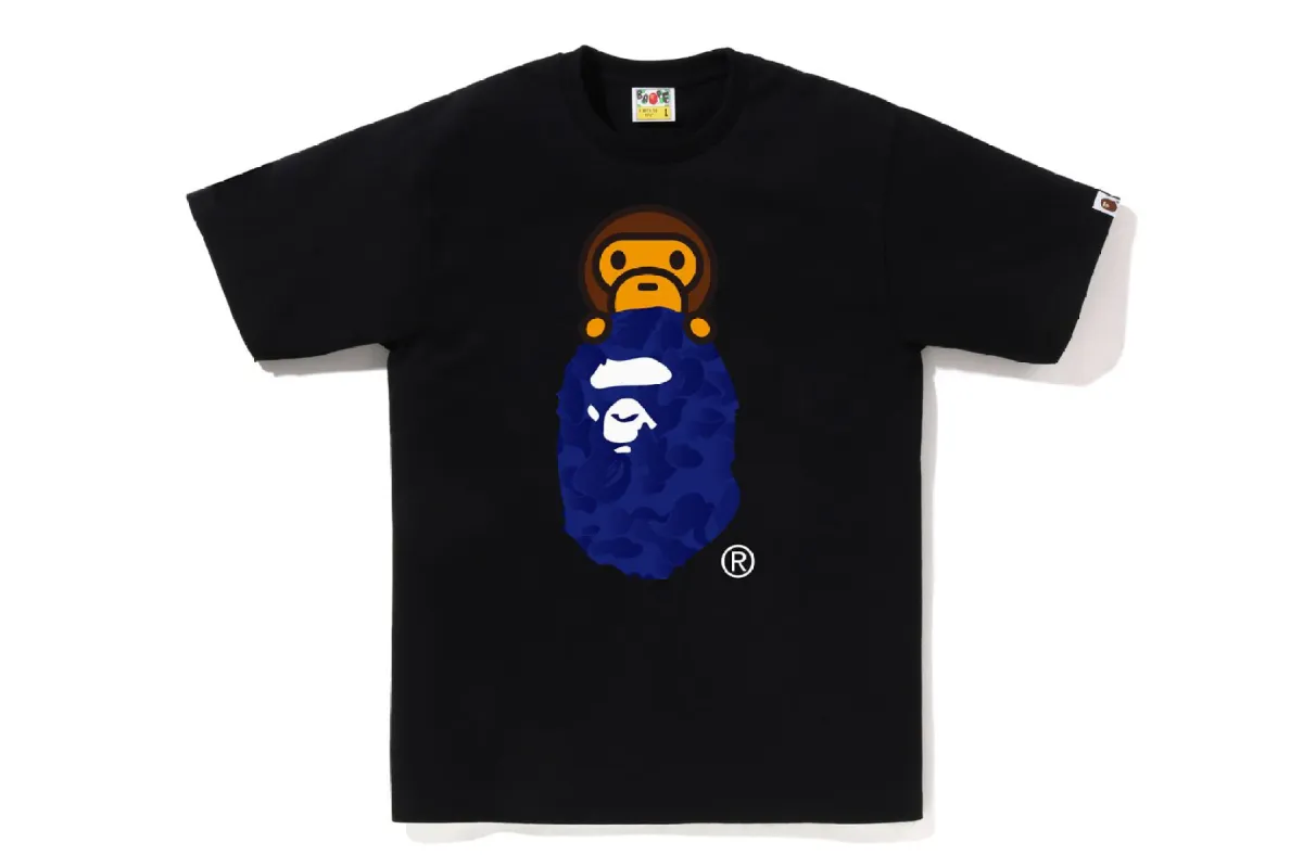 INK CAMO MILO ON APE HEAD TEE sold by Bape