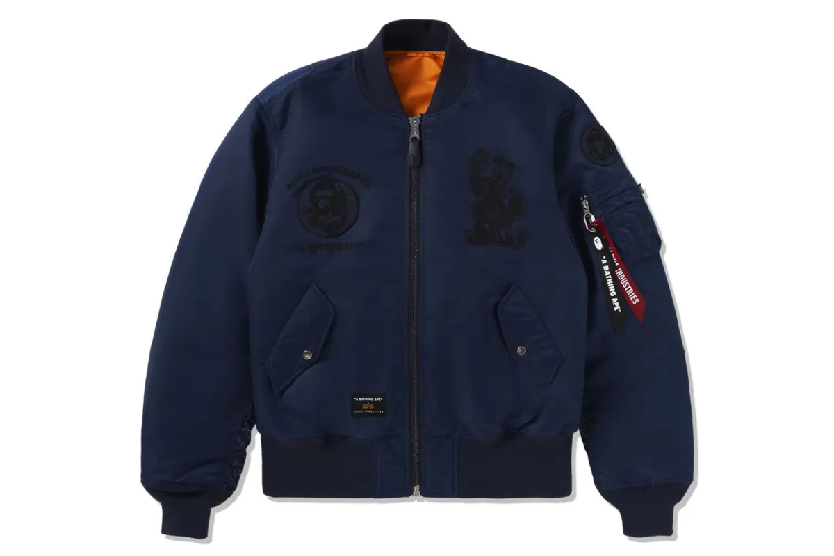 【 BAPE X ALPHA INDUSTRIES 】MA-1 JACKET sold by Bape