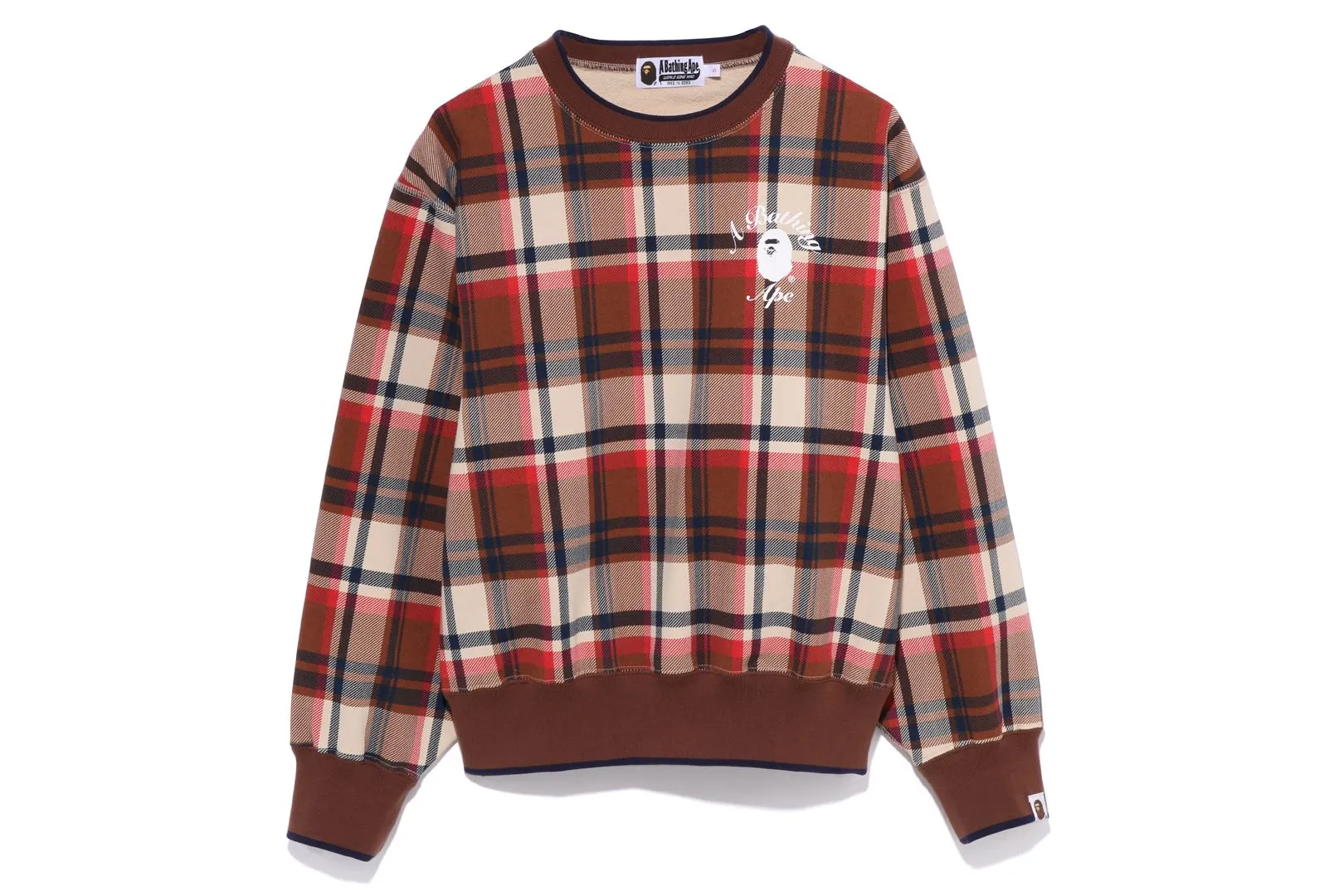 BAPE CHECK WIDE FIT CREWNECK sold by Bape