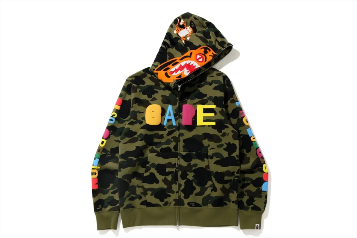 【 BAPE X READYMADE 】TIGER SHARK WIDE FULL ZIP HOODIE sold by Bape