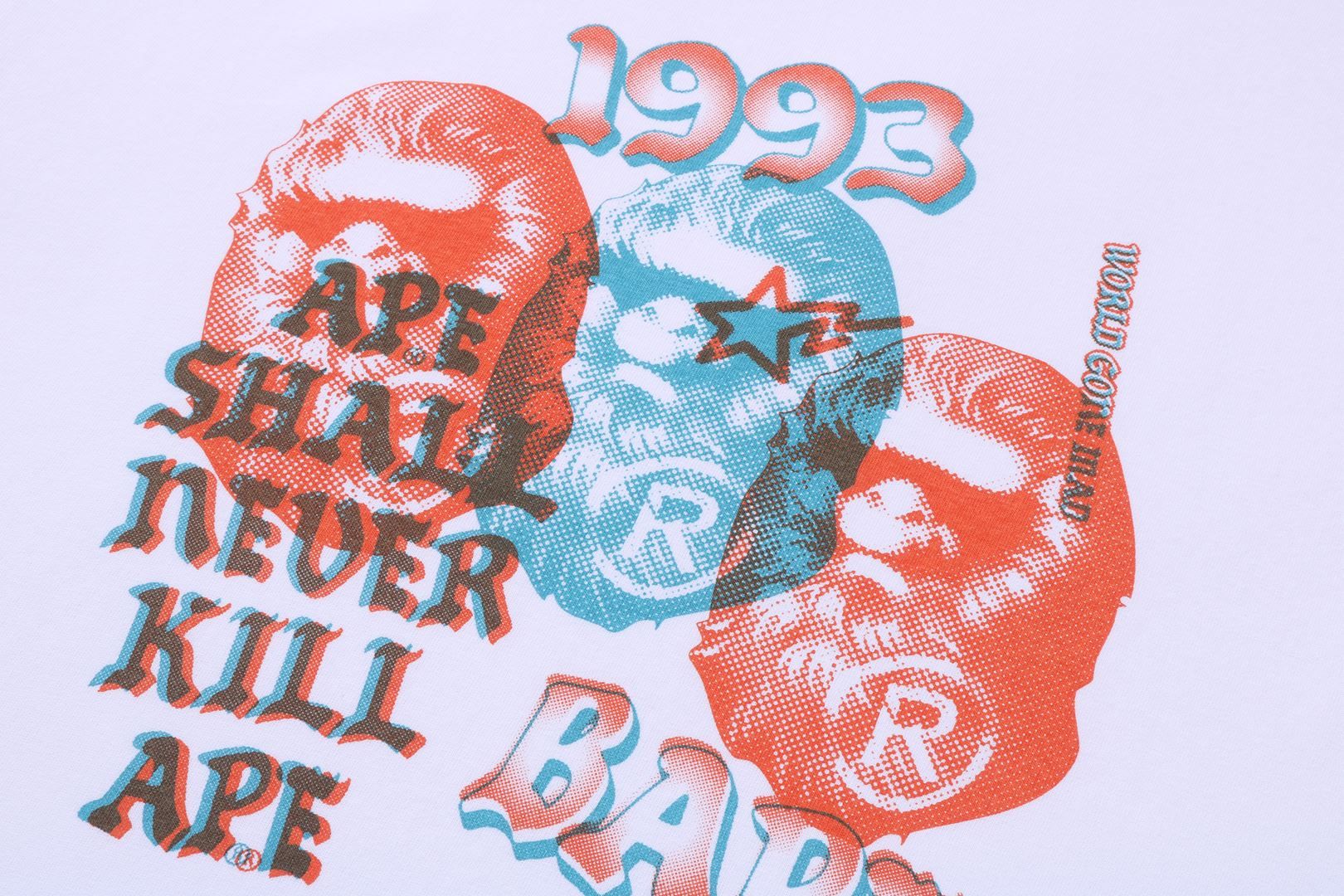 PIGMENT THREE APE HEAD TEE sold by Bape product image thumbnail 2