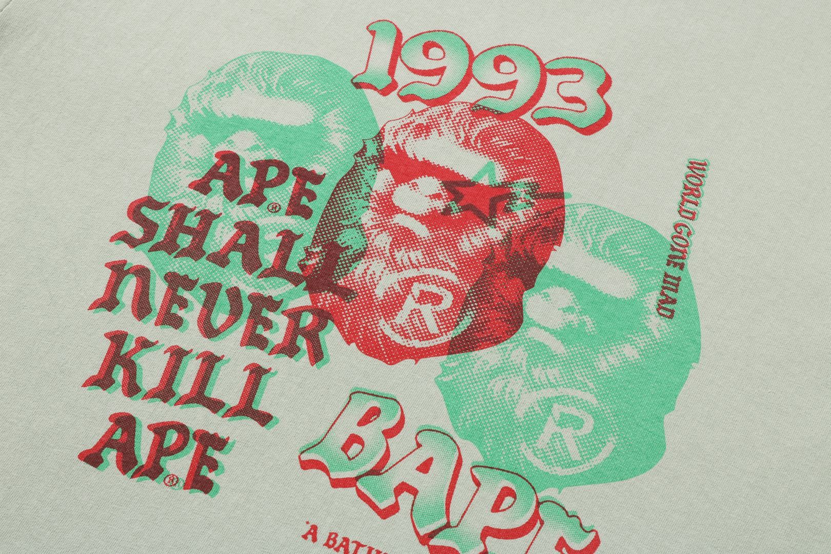 PIGMENT THREE APE HEAD TEE sold by Bape product image thumbnail 6