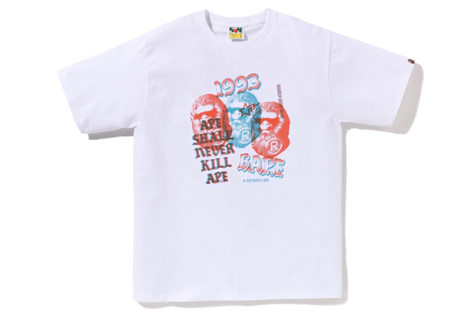 PIGMENT THREE APE HEAD TEE sold by Bape