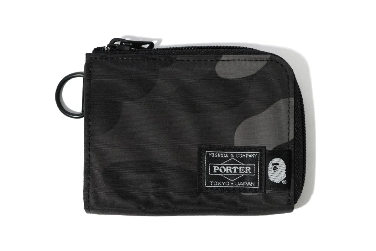 【 BAPE X PORTER 】 COLOR CAMO MINI WALLET sold by Bape
