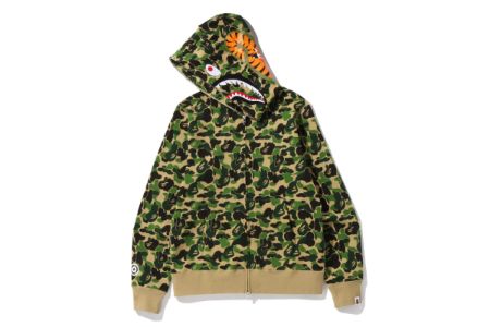 ABC CAMO SHARK FULL ZIP HOODIE sold by Bape