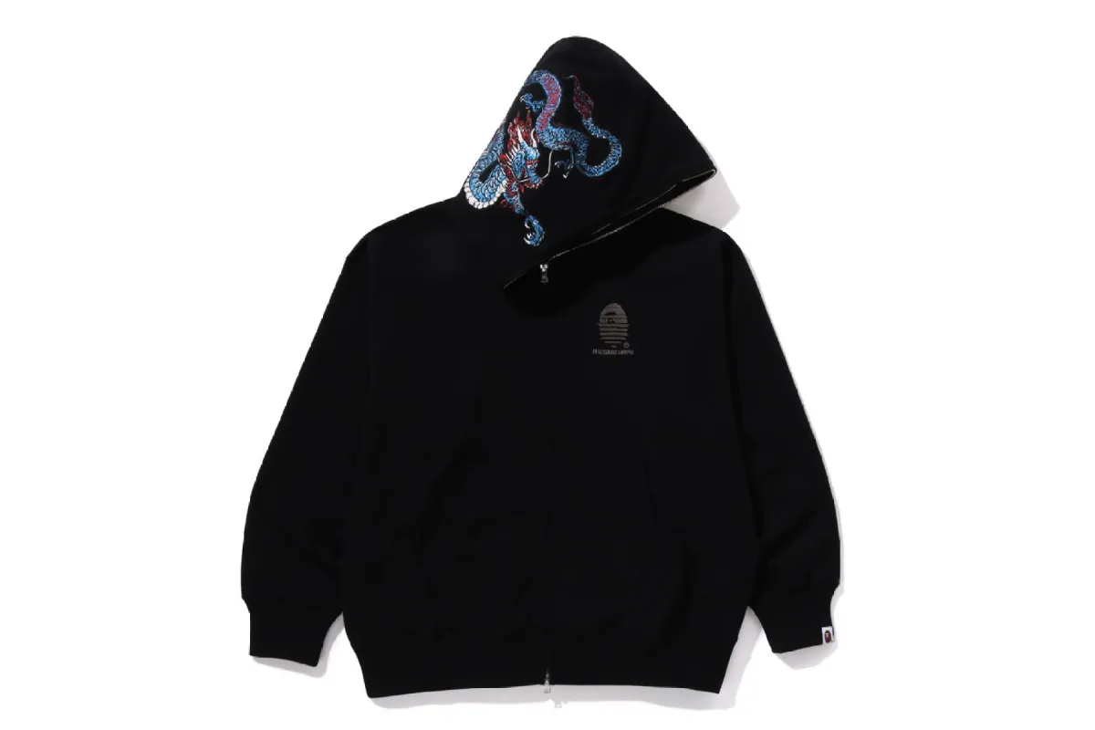 TIGER AND DRAGON RELAXED FIT FULL ZIP HOODIE sold by Bape