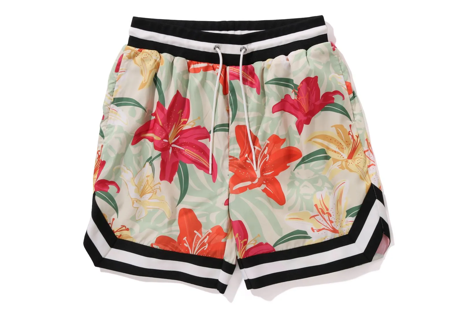 BAPE BLACK FLORAL PRINT SHORTS sold by Bape