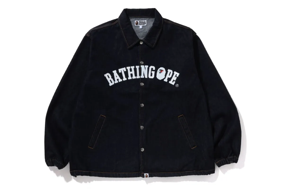 BATHING APE RELAXED FIT DENIM COACH JACKET made by Bape