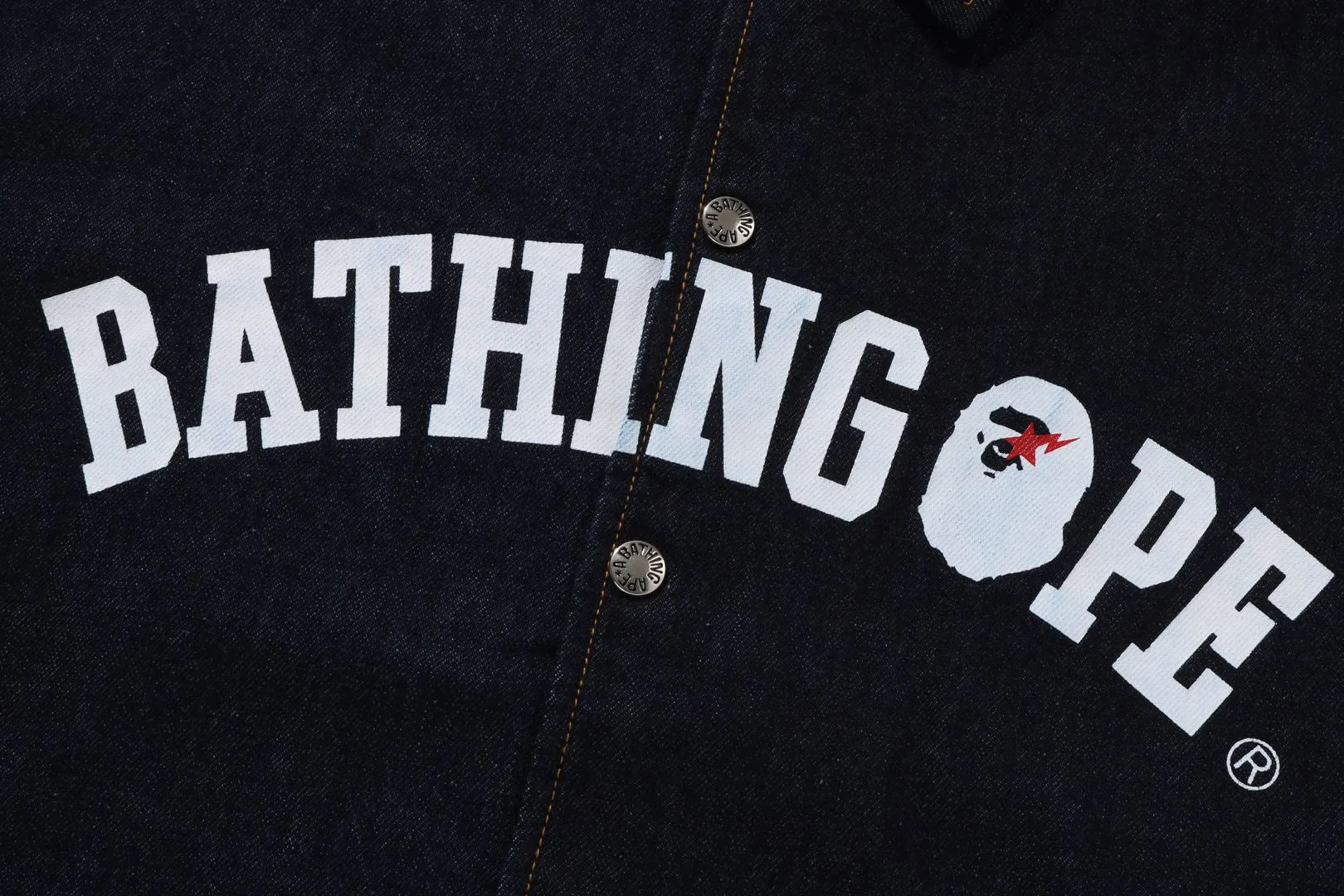 BATHING APE RELAXED FIT DENIM COACH JACKET sold by Bape product image thumbnail 3