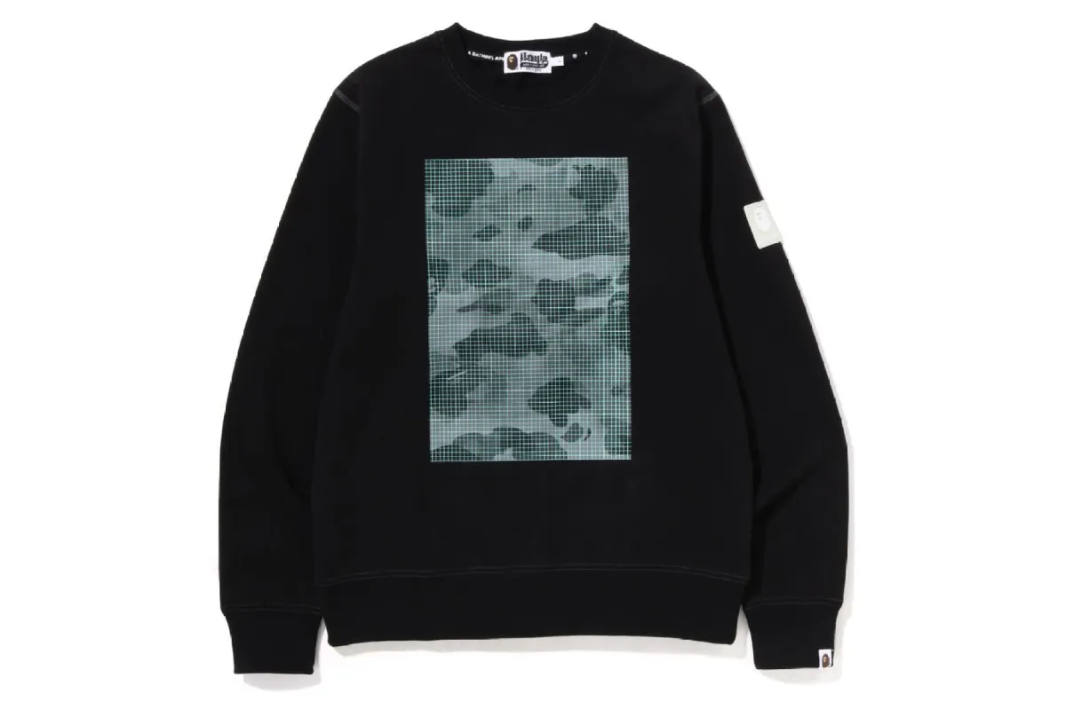 GRID CAMO CREWNECK sold by Bape