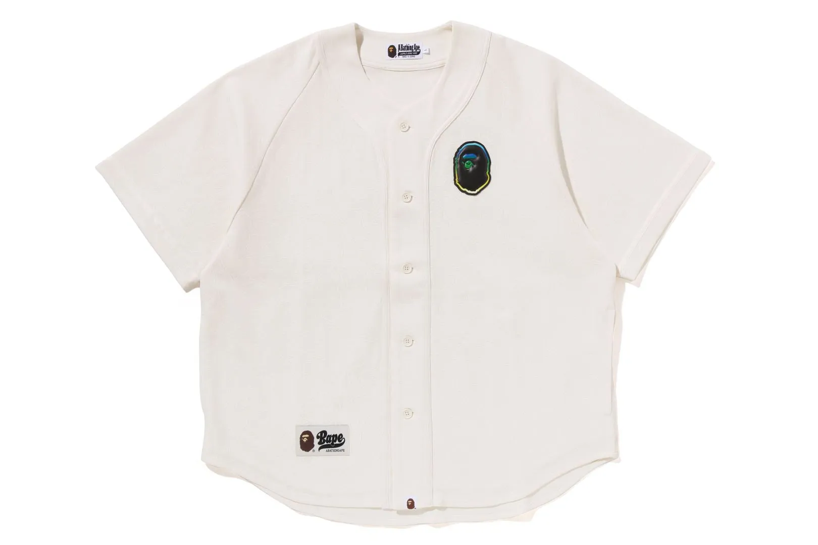 LINE CAMO S/S BASEBALL SHIRT sold by Bape
