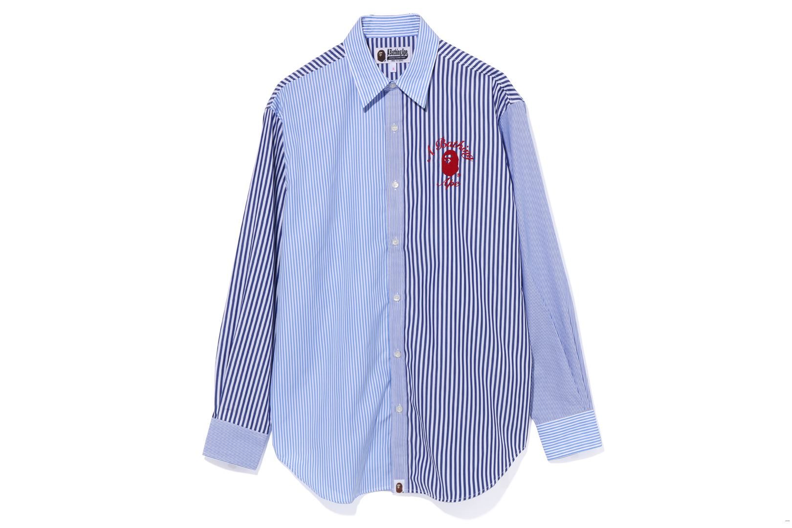 COLLEGE MULTI STRIPED OVERSIZED SHIRT sold by Bape
