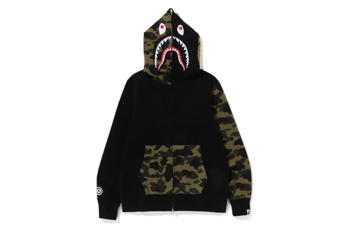 BAPE 　シャークパーカー　1ST CAMO SHARK  FULL ZIP 1ST CAMO 2ND SHARK FULL ZIP HOODIE MENS – eu.bape.com