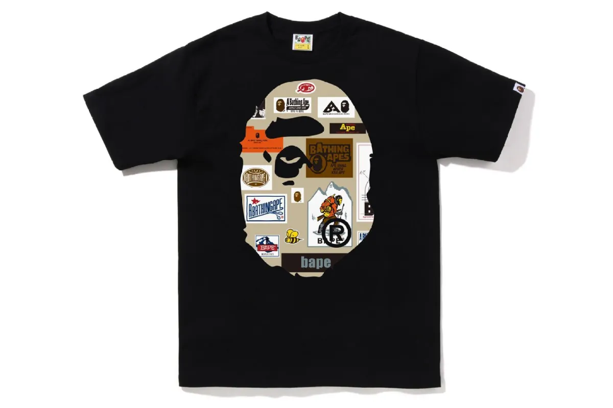 BAPE MULTI LABEL BIG APE HEAD TEE sold by Bape