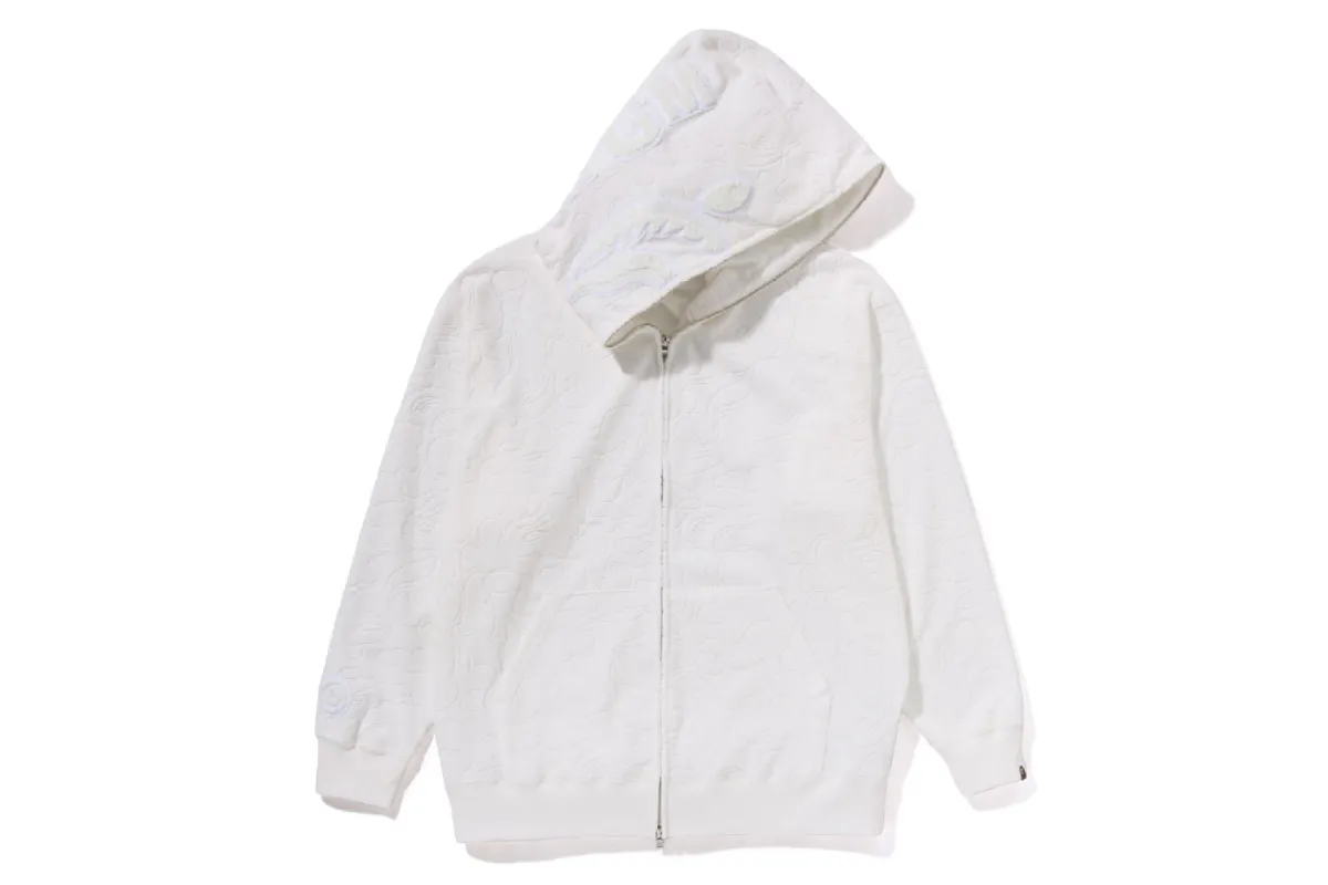 LINE CAMO TERRY TOWEL SHARK ZIP HOODIE sold by Bape