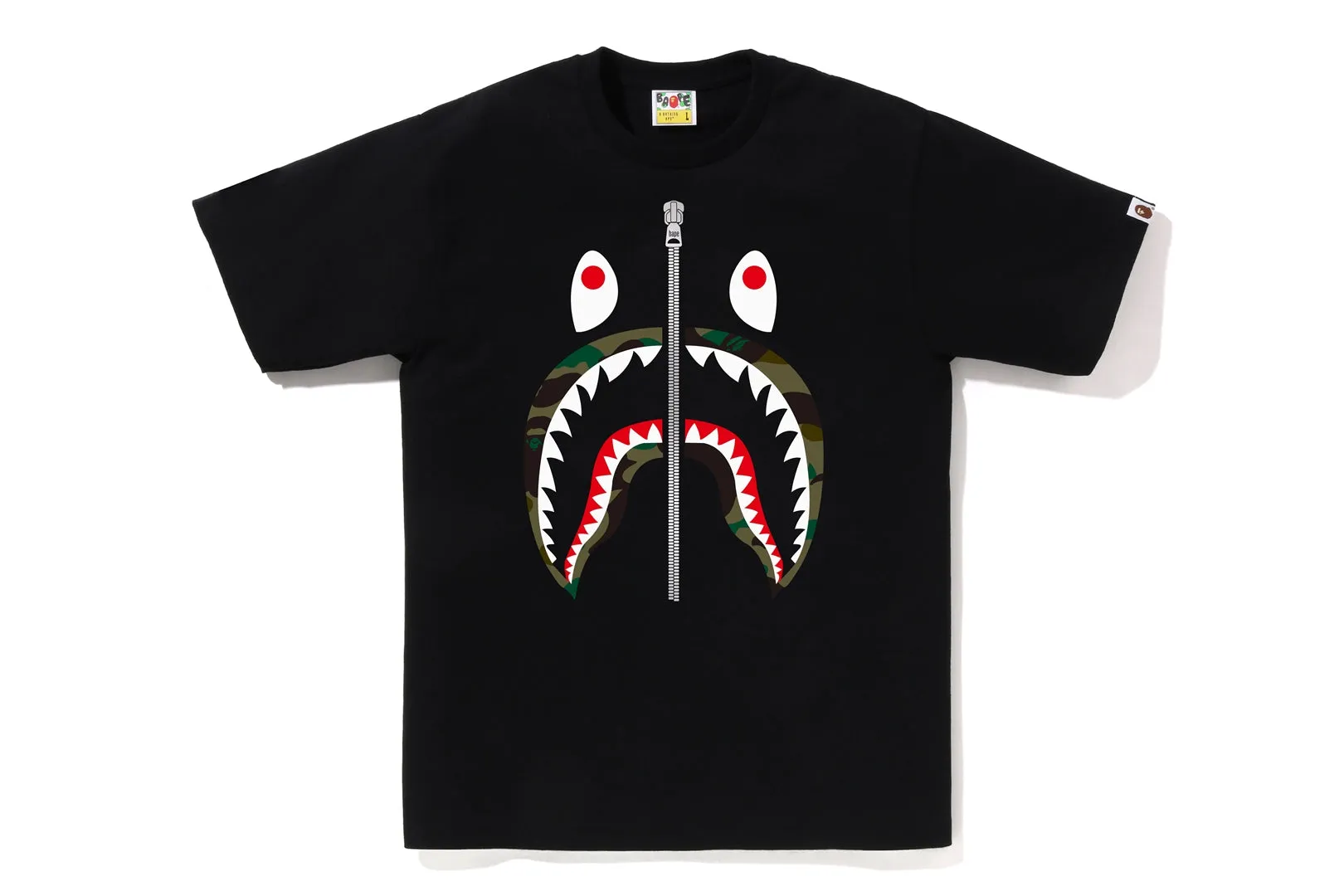 1ST CAMO SHARK TEE sold by Bape