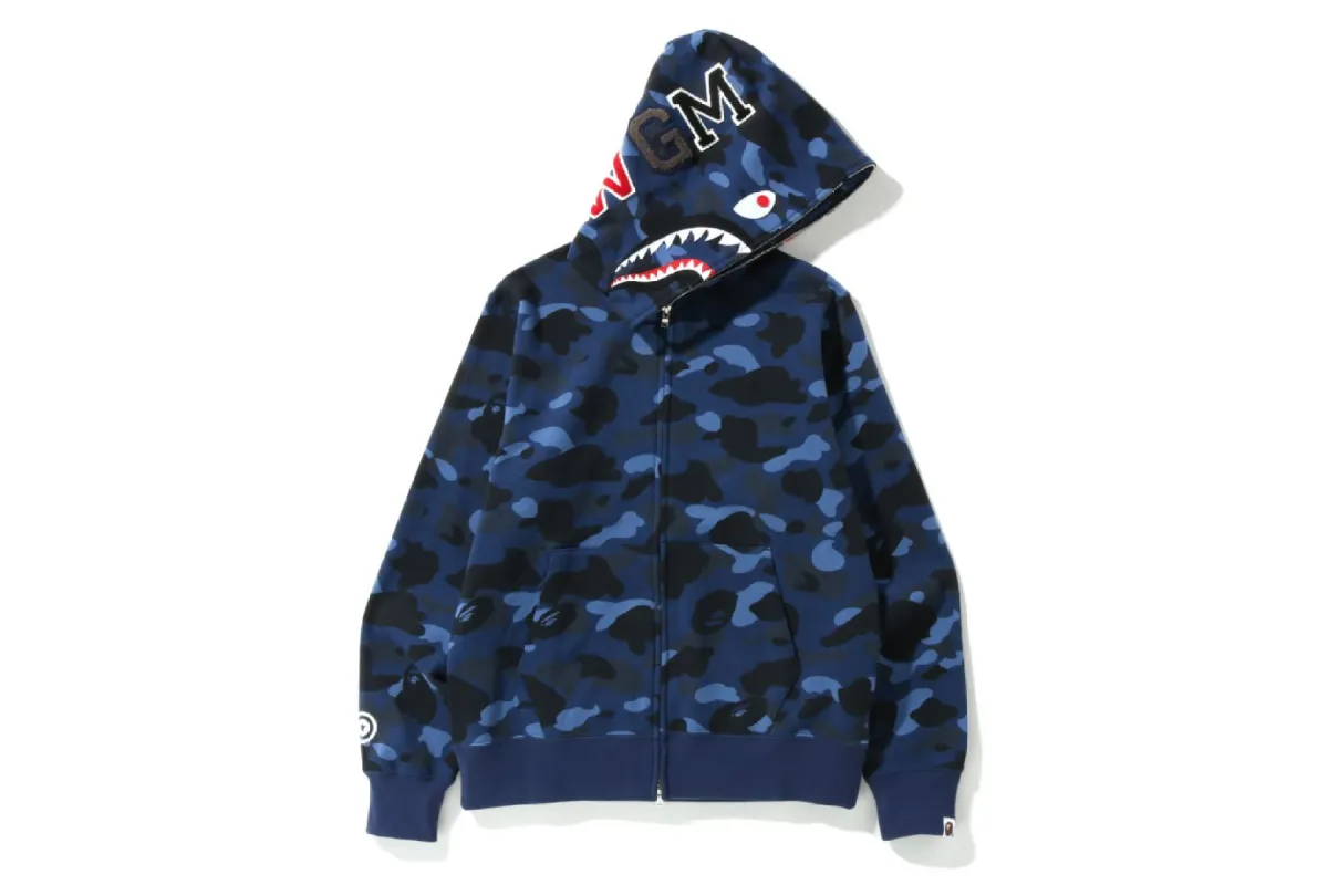 COLOR CAMO SHARK FULL ZIP HOODIE sold by Bape