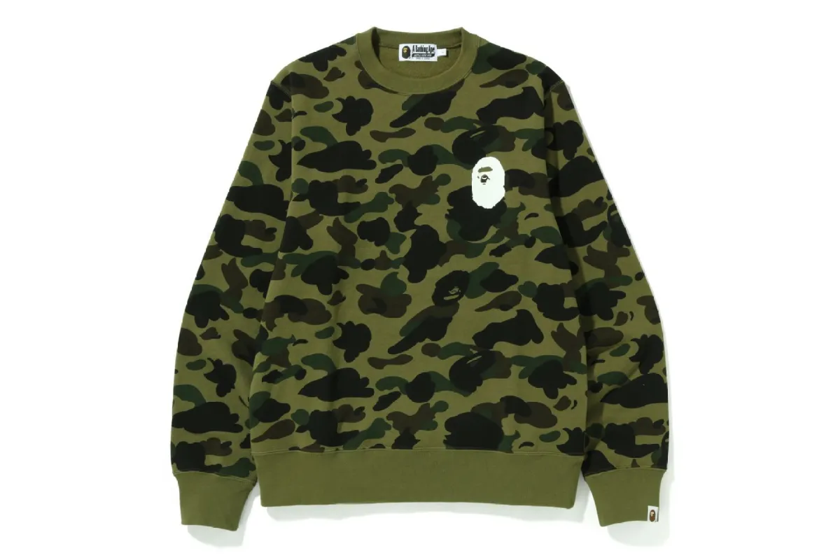 1ST CAMO APE HEAD CREWNECK sold by Bape