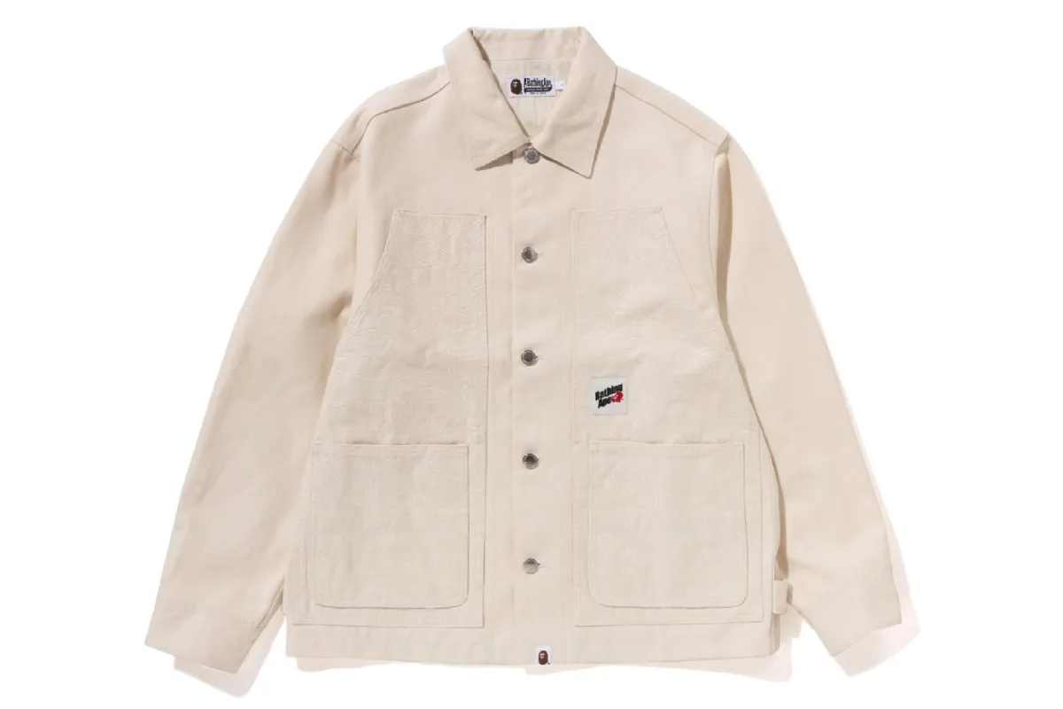 LINE CAMO PATCH WORK JACKET sold by Bape