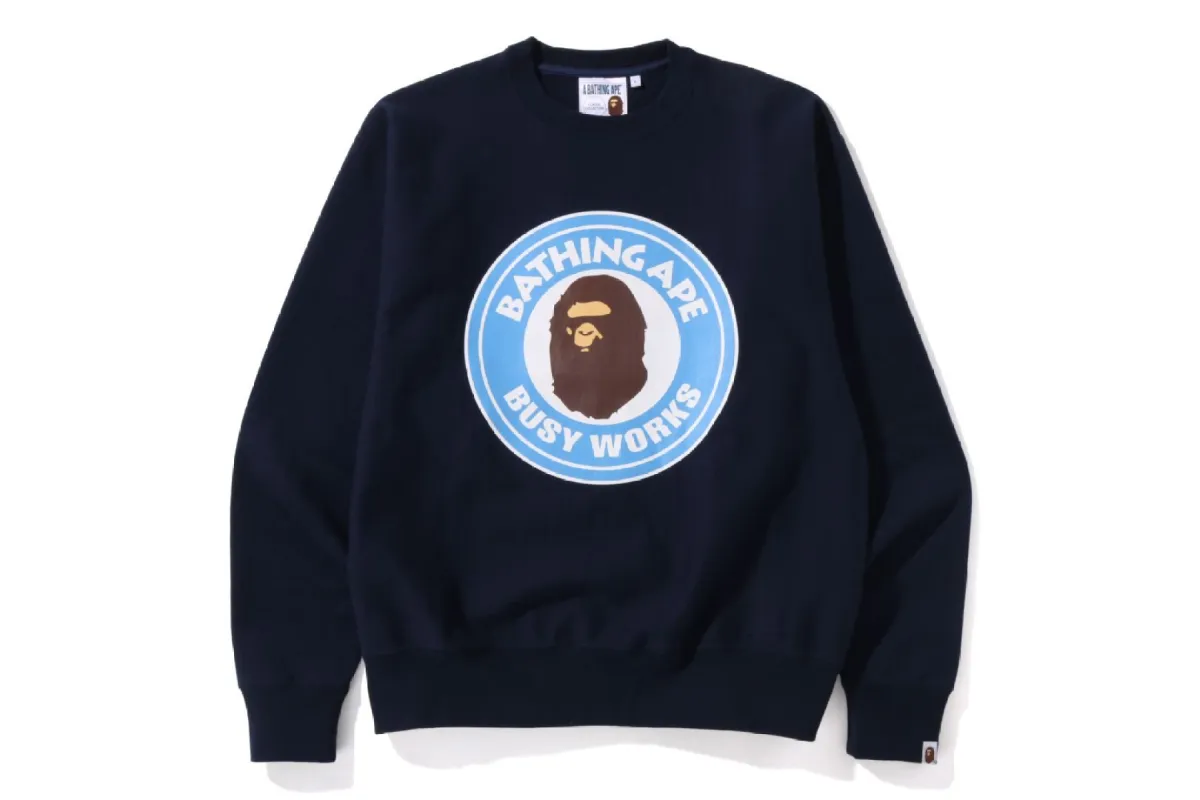 CLASSIC BUSY WORKS RELAXED FIT CREWNECK sold by Bape